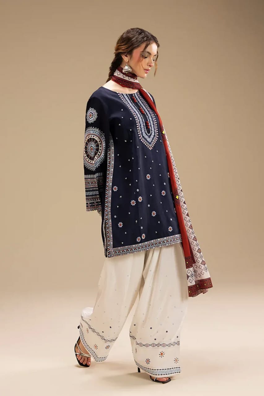 Jazmin Trending Peach Wool 3 Piece Unstitched Dress - Winter Collection