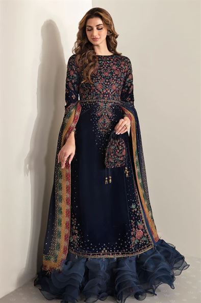 Jazmin Embroidered Velvet 2 Piece Unstitched Article - Winter Collection