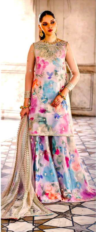 Embroidered Silk Article Unstitched 3 Piece WW-202