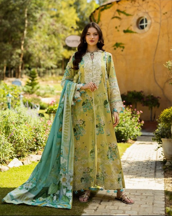Elaf Linen Embroidered 3 Piece Unstitched - Winter Collection
