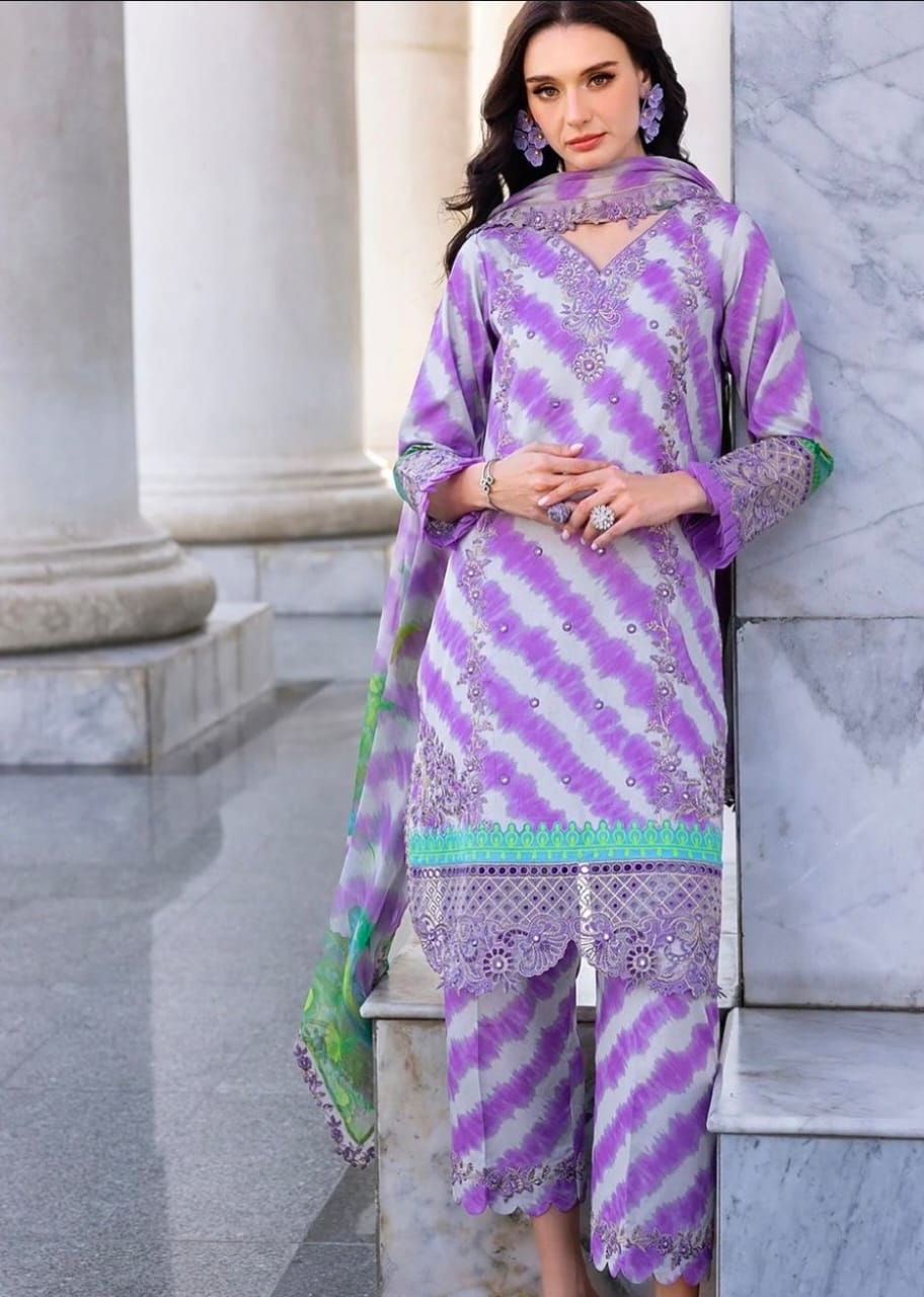 Charizma Lawn Embroidered 3 Pc Unstitched - Summer Collection