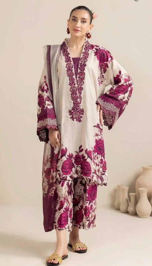 Adan Libas Silk 3 Piece Unstitched - Winter Collection