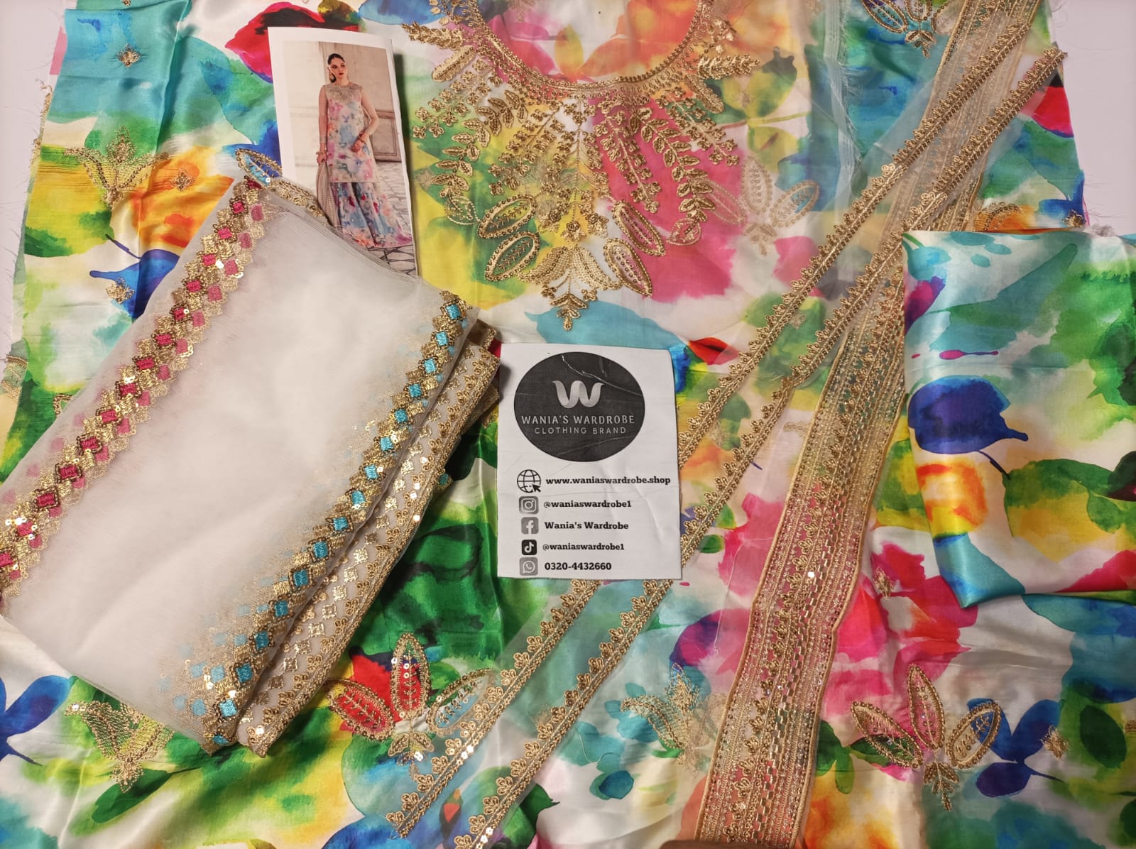 Embroidered Silk Article Unstitched 3 Piece WW-202
