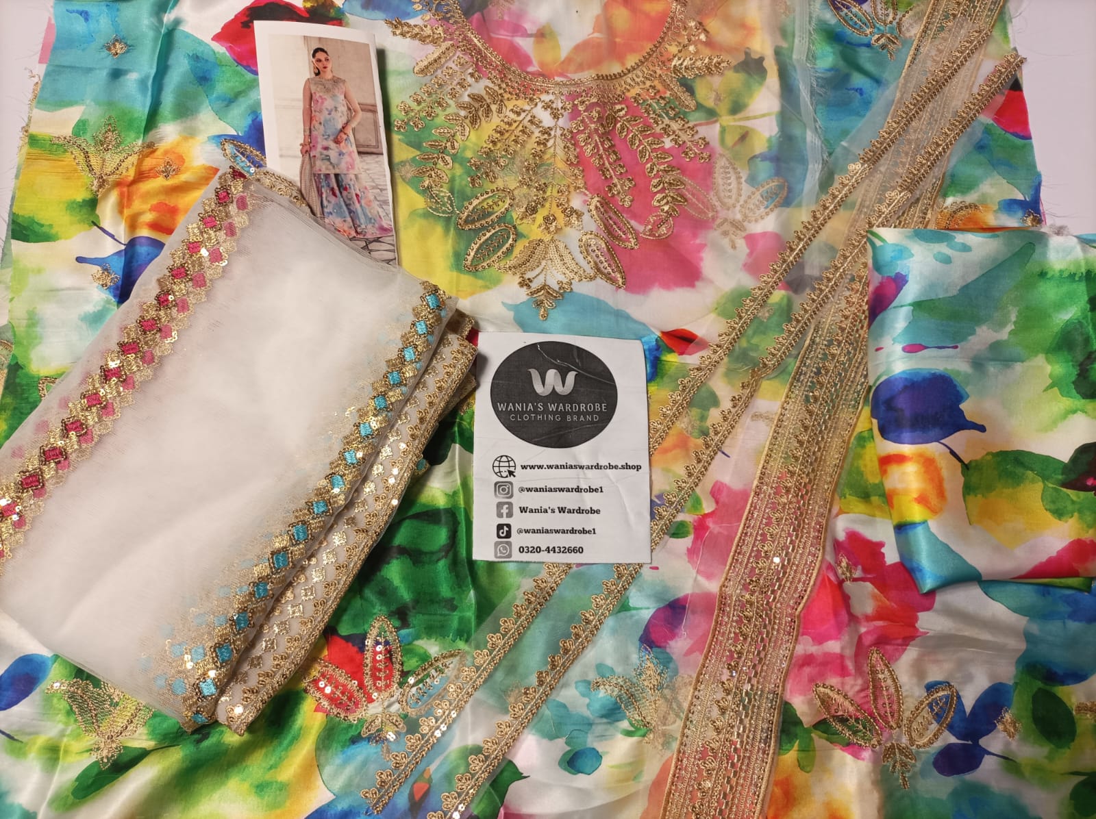 Embroidered Silk Article Unstitched 3 Piece WW-202