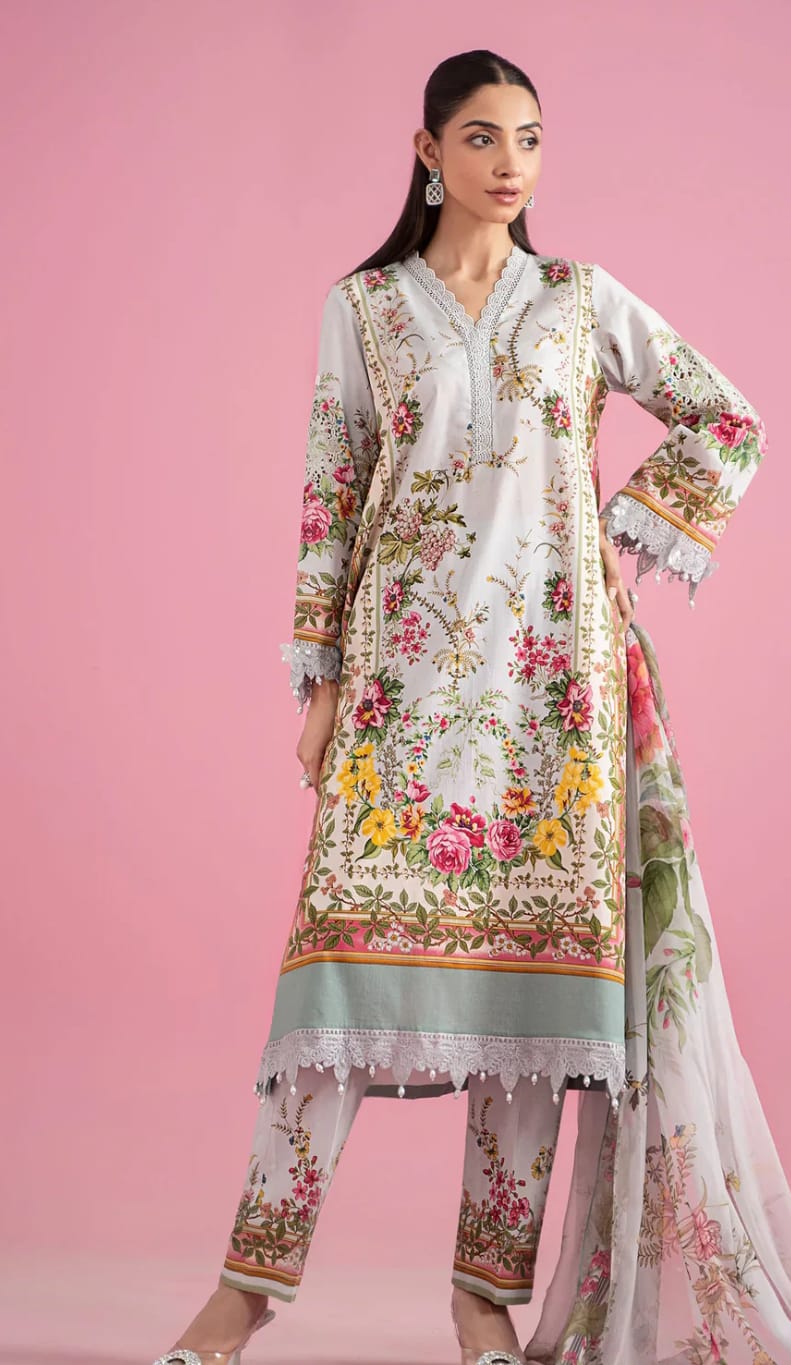 Embroidered Lawn Unstitched 3 Piece Article Summer Collection