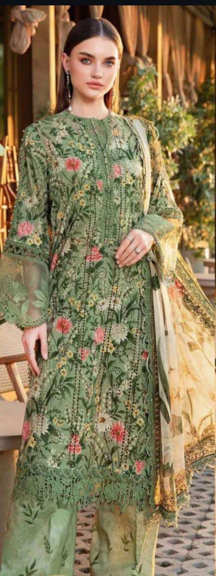 Embroidered Lawn Unstitched 3 Piece - Summer Collection