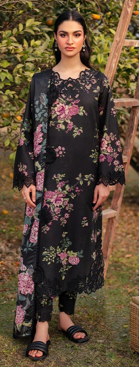 Embroidered Linen Unstitched 3 Piece - Winter Collection