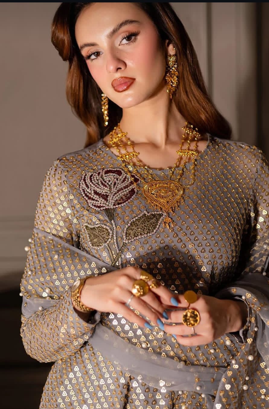 Luxury Embroidered 3 Piece Unstitched Article - Winter Collection