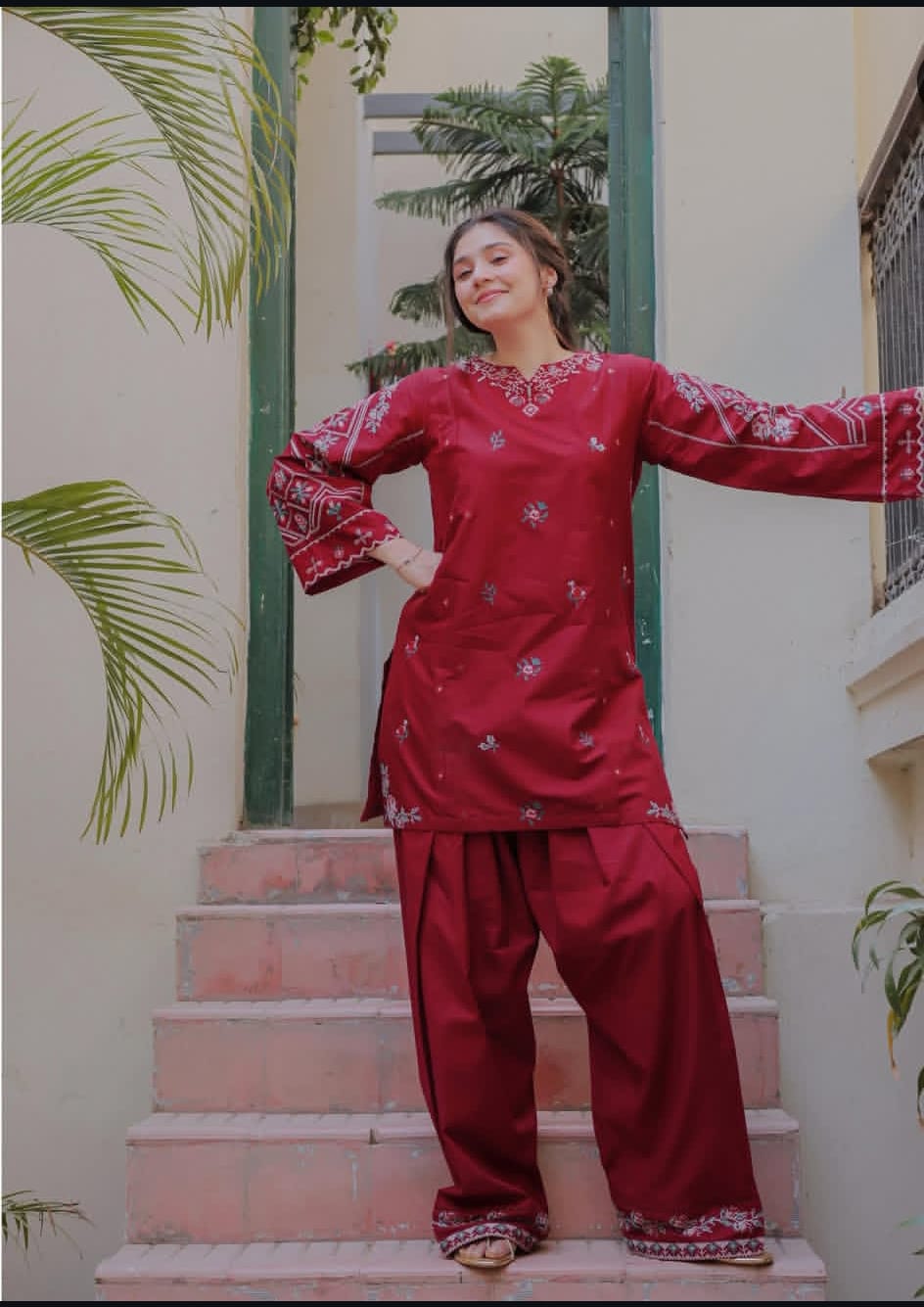 Embroidered Dhanak 2 Piece Unstitched - Winter Collection