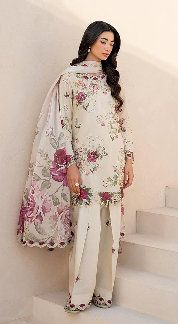 Embroidered 3 Piece Lawn Unstitched - Summer Collection