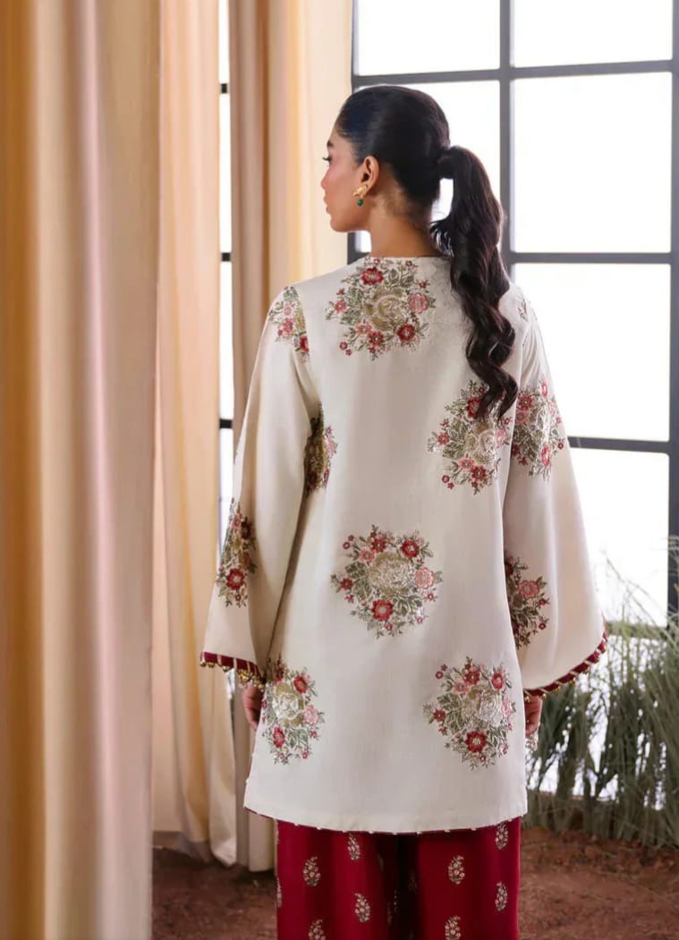 Ethnic Luxury Silk 3 Pc Unstitched - Winter Collection