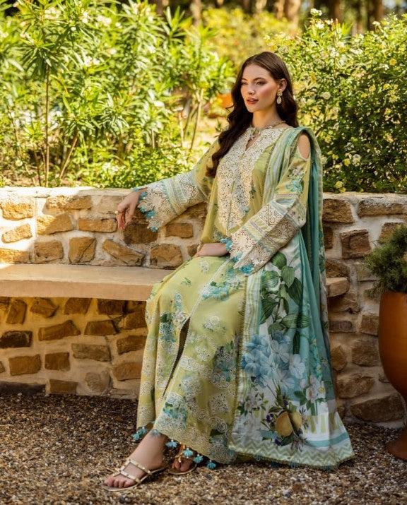 Elaf Linen Embroidered 3 Piece Unstitched - Winter Collection