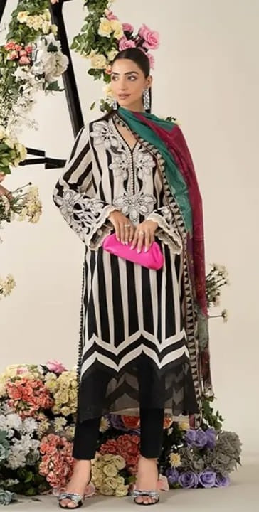 Maria B. Lawn Embroidered 3 Pc Unstitched - Summer Collection