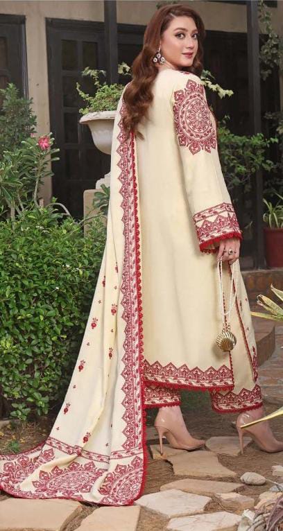 Aneelas Luxury Dhanak 3 Piece Article - Winter Collection