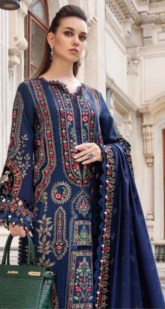 Maria B. Luxury Dhanak 3 Piece Unstitched - Winter Collection