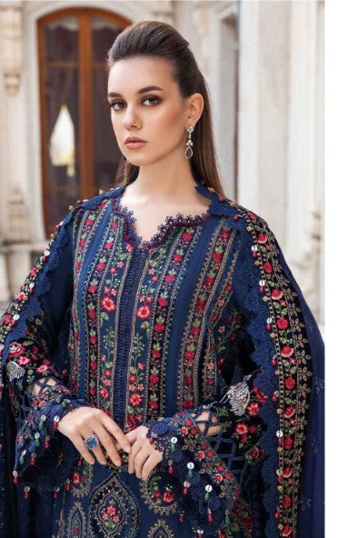 Maria B. Luxury Dhanak 3 Piece Unstitched - Winter Collection