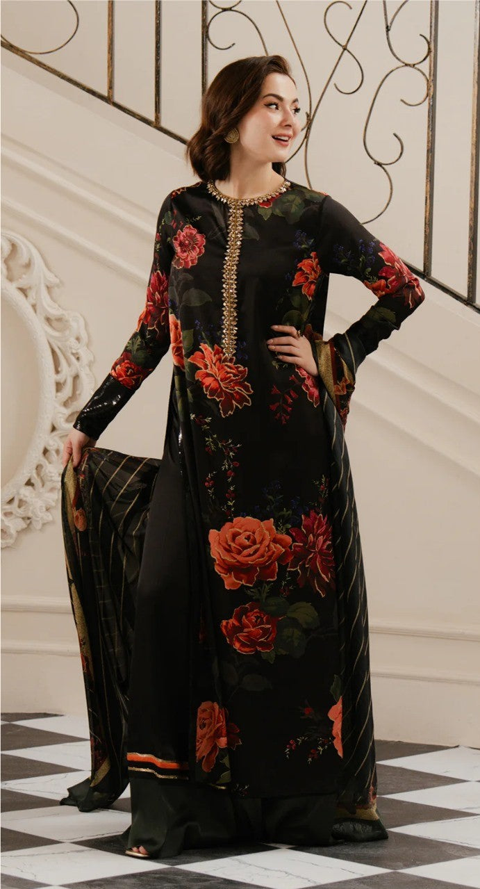 Lulusar Silk 3 Piece Unstitched - Winter Collection