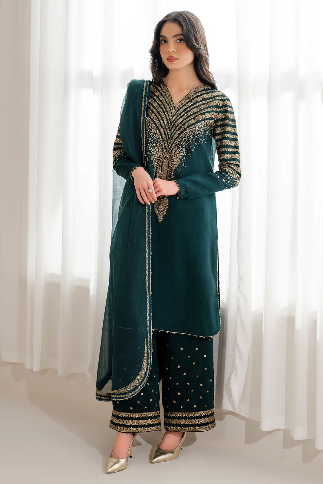 Jazmin Luxury Silk 3 Piece Unstitched - Winter Collection