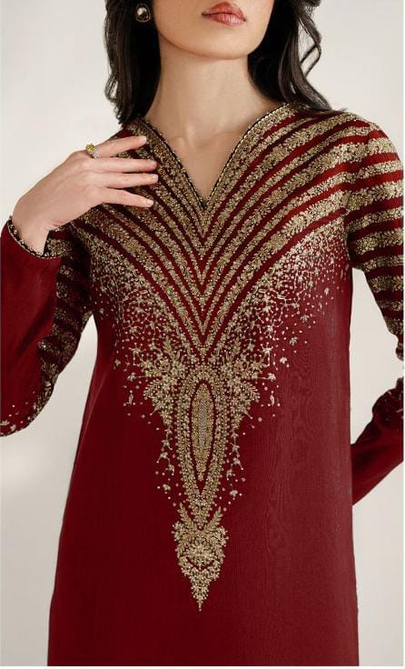 Jazmin Luxury Silk Embroidered 3 Piece Unstitched - Winter Collection