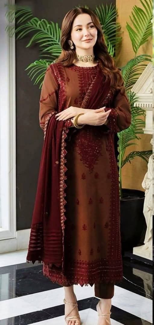 Asim Jofa Luxury Dhanak Article 3 Piece - Winter Collection