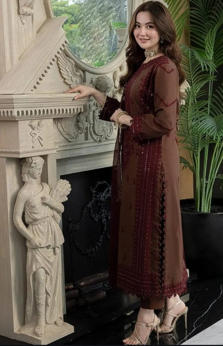 Asim Jofa Luxury Dhanak Article 3 Piece - Winter Collection